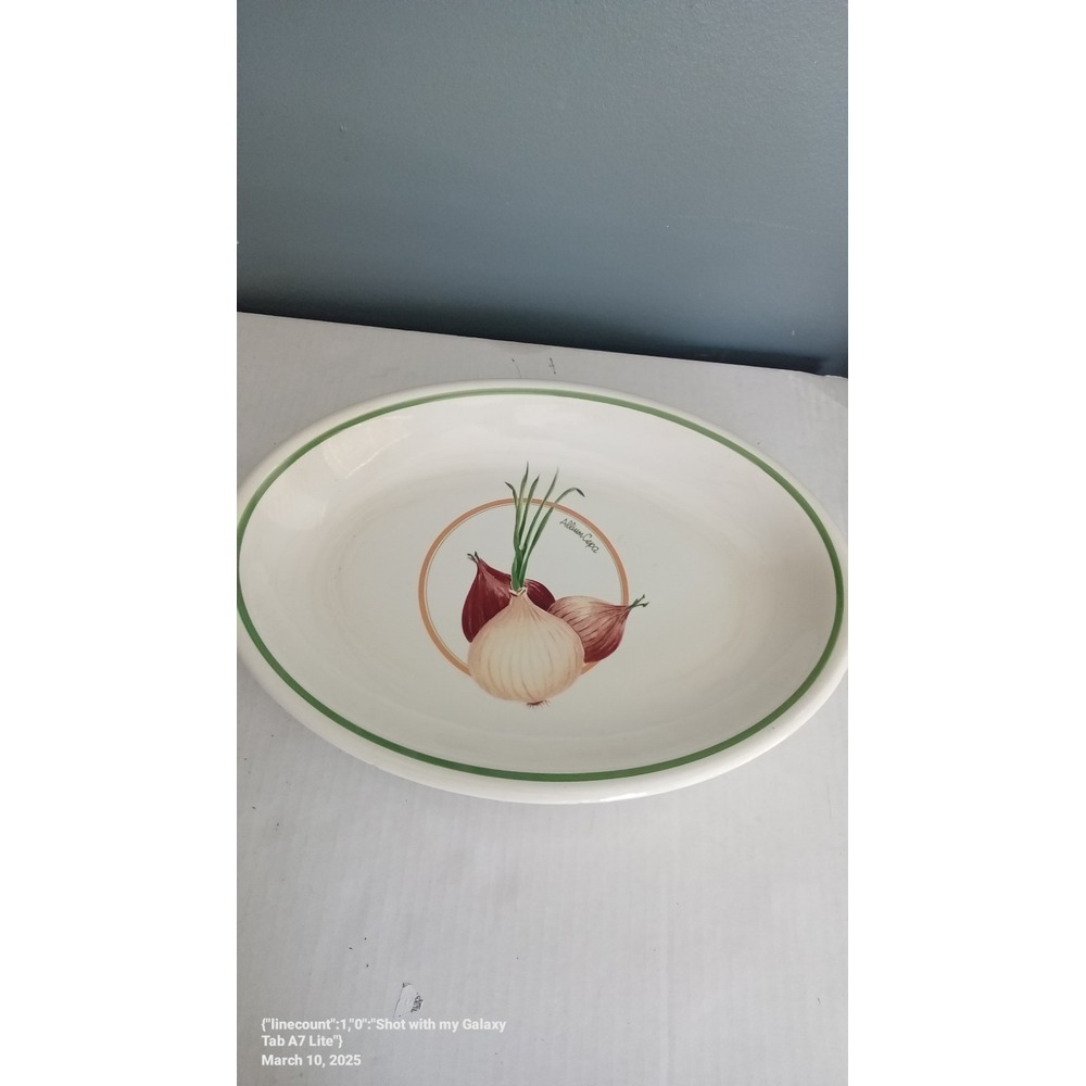 William Evans Platter Serving Dish Onion‎ Vegetable Design Kitchen Decor